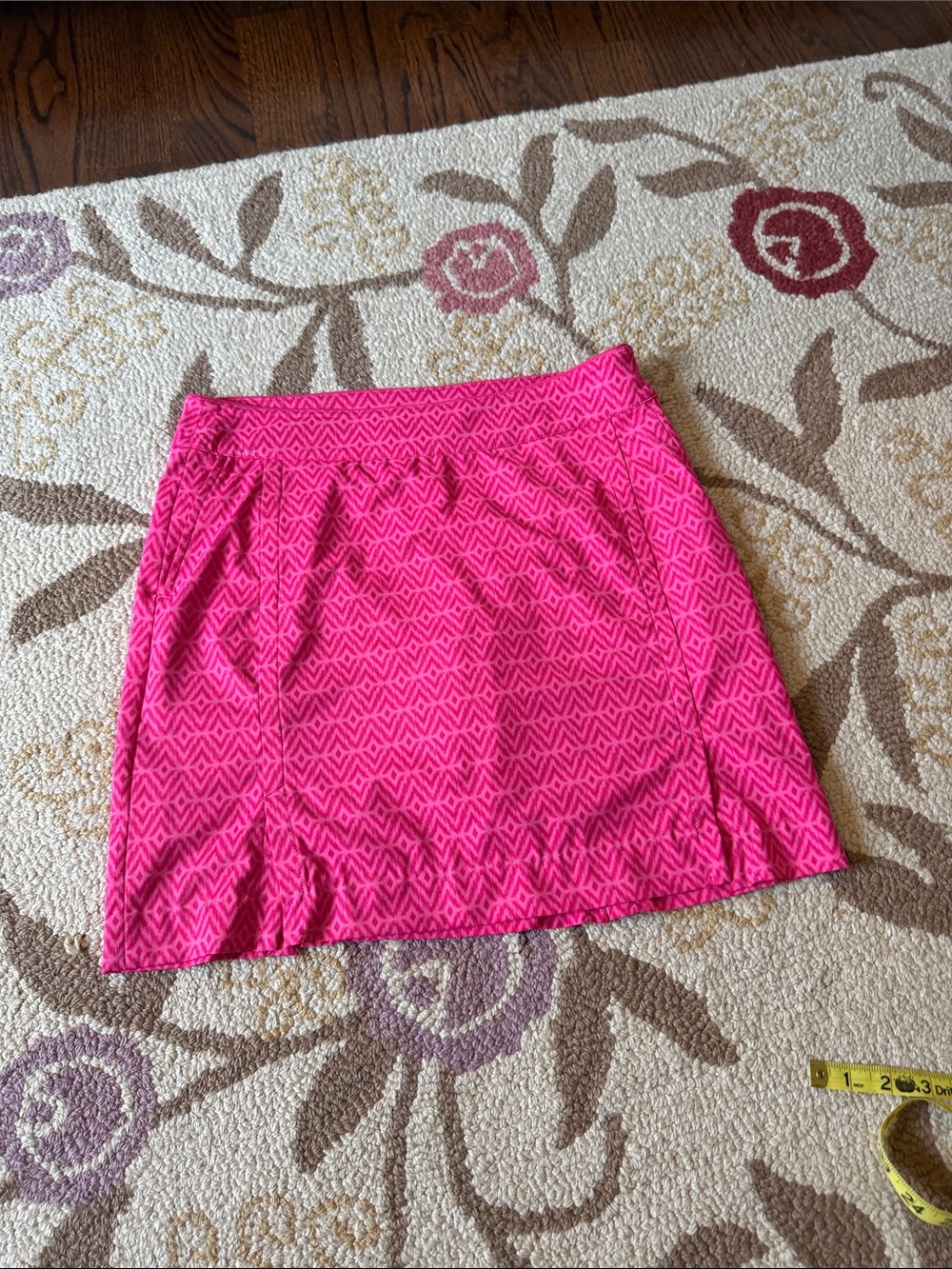 Fairway & Greene Hot Pink Geo-Print Mini Skirt